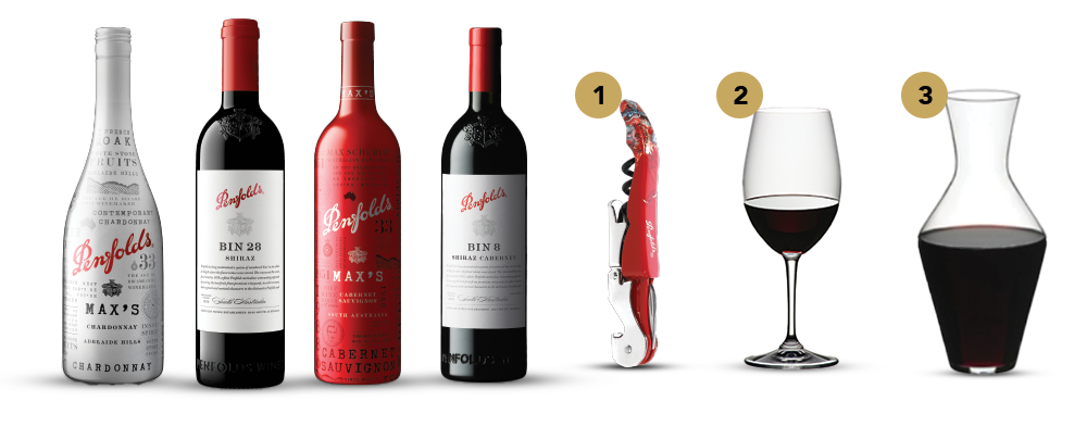 penfolds-v2 Penfolds Wines 1. Redeem a free wine opener with a single bottle purchased | 2. Redeem a Riedel wine glass with minimum $150 spend. | 3. Redeem a Riedel Decanter with minimum $300 spend.