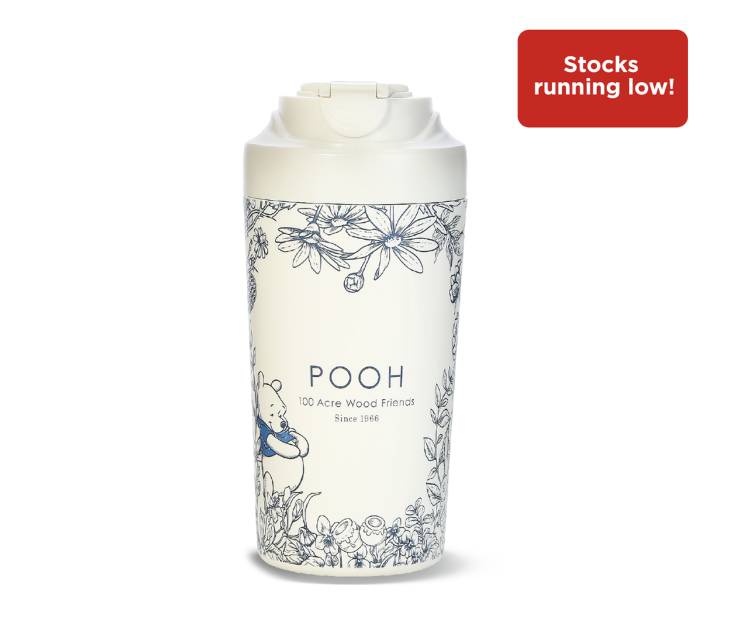 SKU-Winnie-The-Pooh-480ML Ceramic Coated Tumbler-LowStock-v2 FairPrice Loyalty Programme - Winnie the Pooh - 480ML Ceramic Coated Tumbler